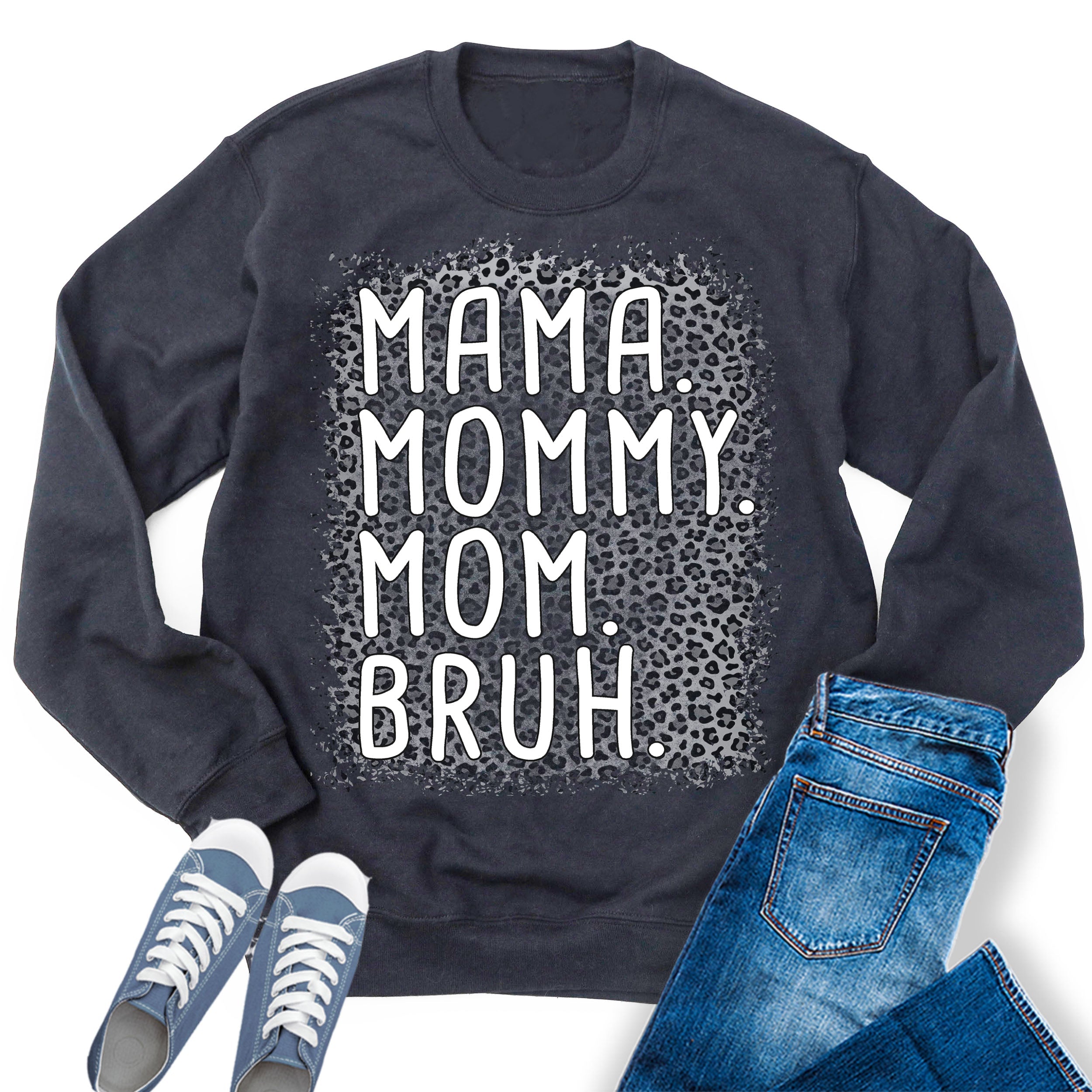 Heavy Combed Cotton Printed Round Neck Long Sleeve Tee