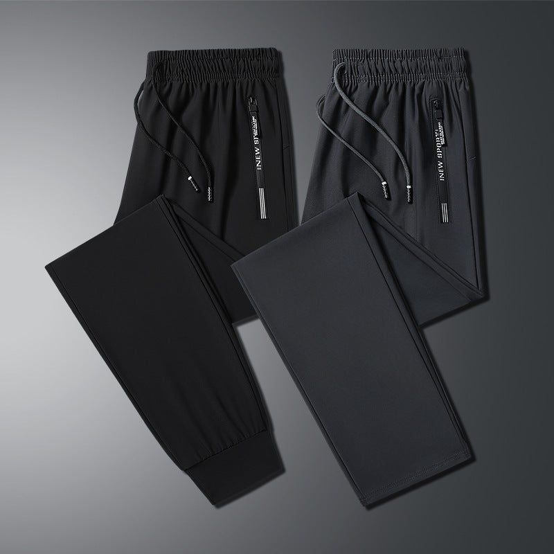 Men's Quick-Dry Ice Silk Trousers M-8XL