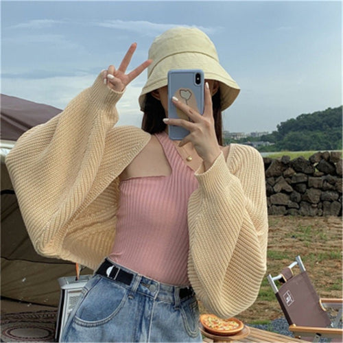 Autumn 2020 Korean Style Loose Knit Cardigan for Women - ShopNQlik