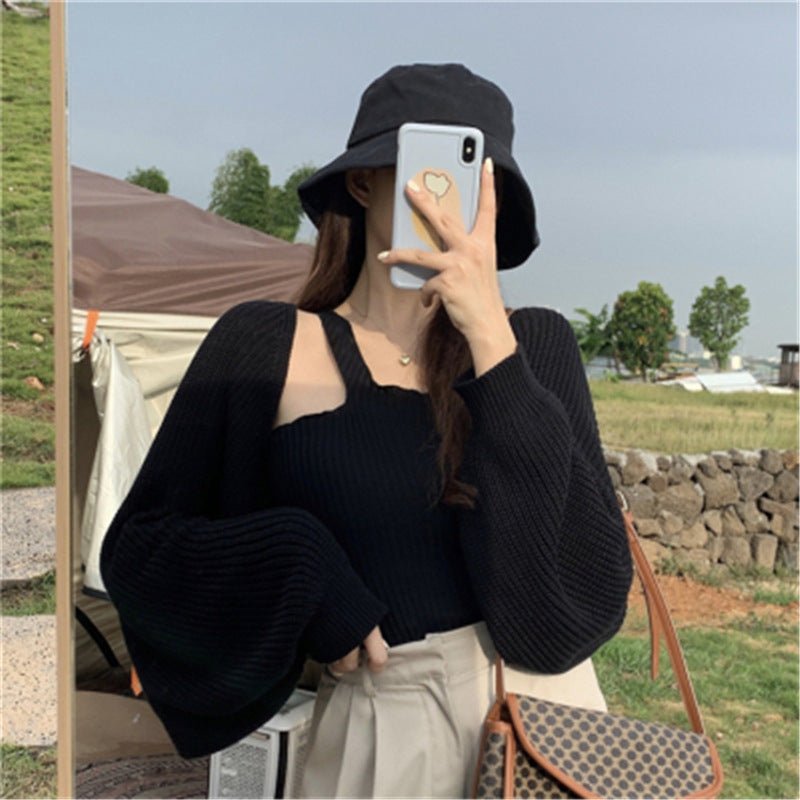 Autumn 2020 Korean Style Loose Knit Cardigan for Women - ShopNQlik