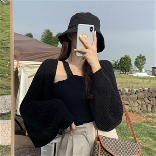 Autumn 2020 Korean Style Loose Knit Cardigan for Women - ShopNQlik