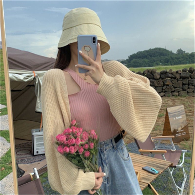 Autumn 2020 Korean Style Loose Knit Cardigan for Women - ShopNQlik