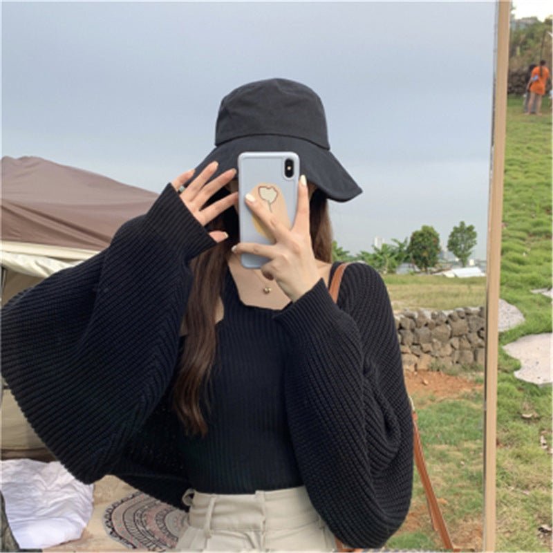 Autumn 2020 Korean Style Loose Knit Cardigan for Women - ShopNQlik