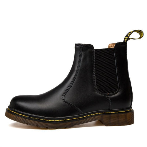Autumn Style Thick-Heeled Cowhide Martin Boots for Women - ShopNQlik