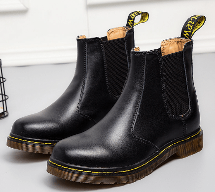 Autumn Style Thick-Heeled Cowhide Martin Boots for Women - ShopNQlik