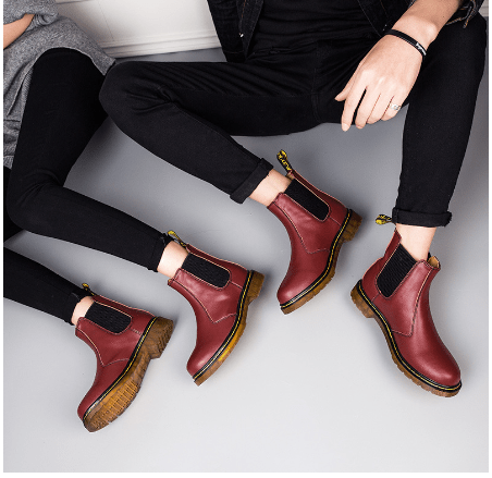 Autumn Style Thick-Heeled Cowhide Martin Boots for Women - ShopNQlik