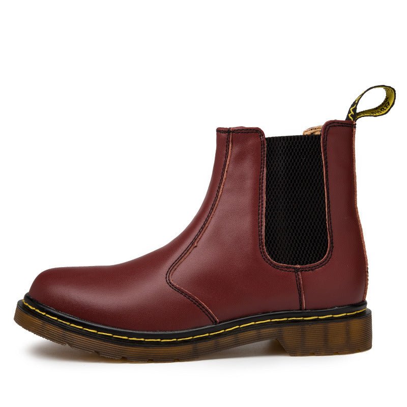 Autumn Style Thick-Heeled Cowhide Martin Boots for Women - ShopNQlik