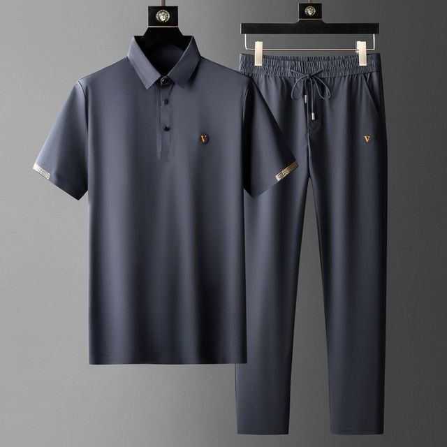 Black Summer Men's Quick-Drying Polo and Trousers Set - ShopNQlik