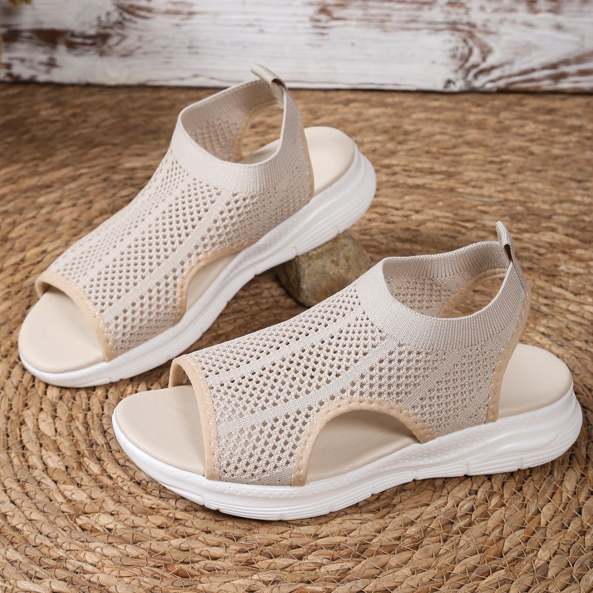 Breathable Mesh Open Toe Sandals - ShopNQlik