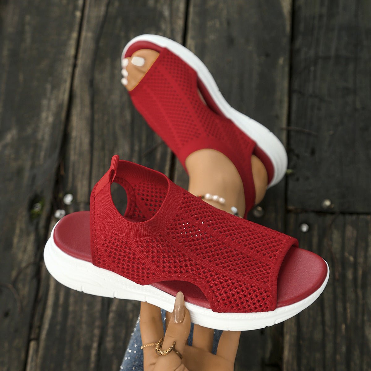 Breathable Mesh Open Toe Sandals - ShopNQlik
