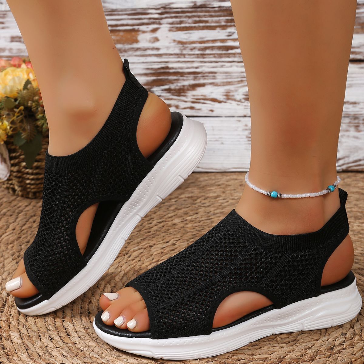 Breathable Mesh Open Toe Sandals - ShopNQlik