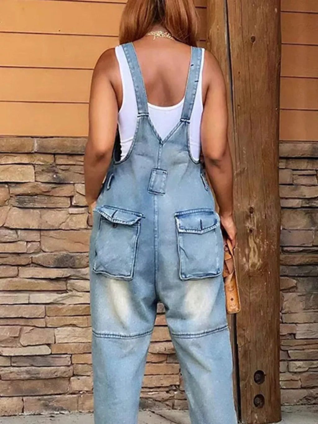 Button-Front Denim Overalls with Pockets | Inclusive Sizing S–3XL | 4 Colours - ShopNQlik