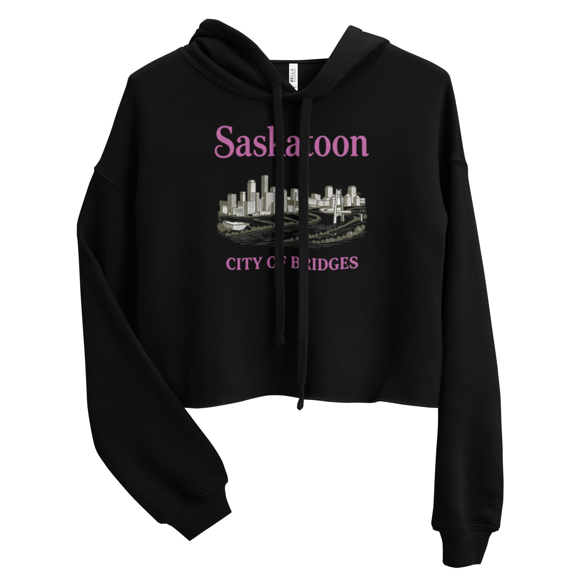 City Saskatoon Crop Hoodie | Women's Premium Cropped Hoodie - ShopNQlik