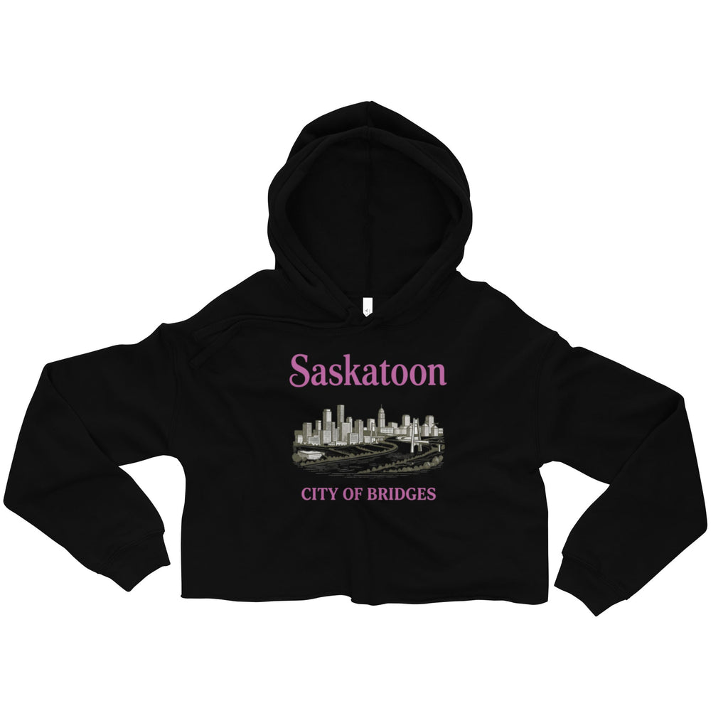 City Saskatoon Crop Hoodie | Women's Premium Cropped Hoodie - ShopNQlik