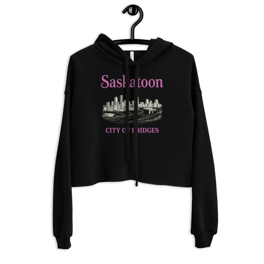 City Saskatoon Crop Hoodie | Women's Premium Cropped Hoodie - ShopNQlik