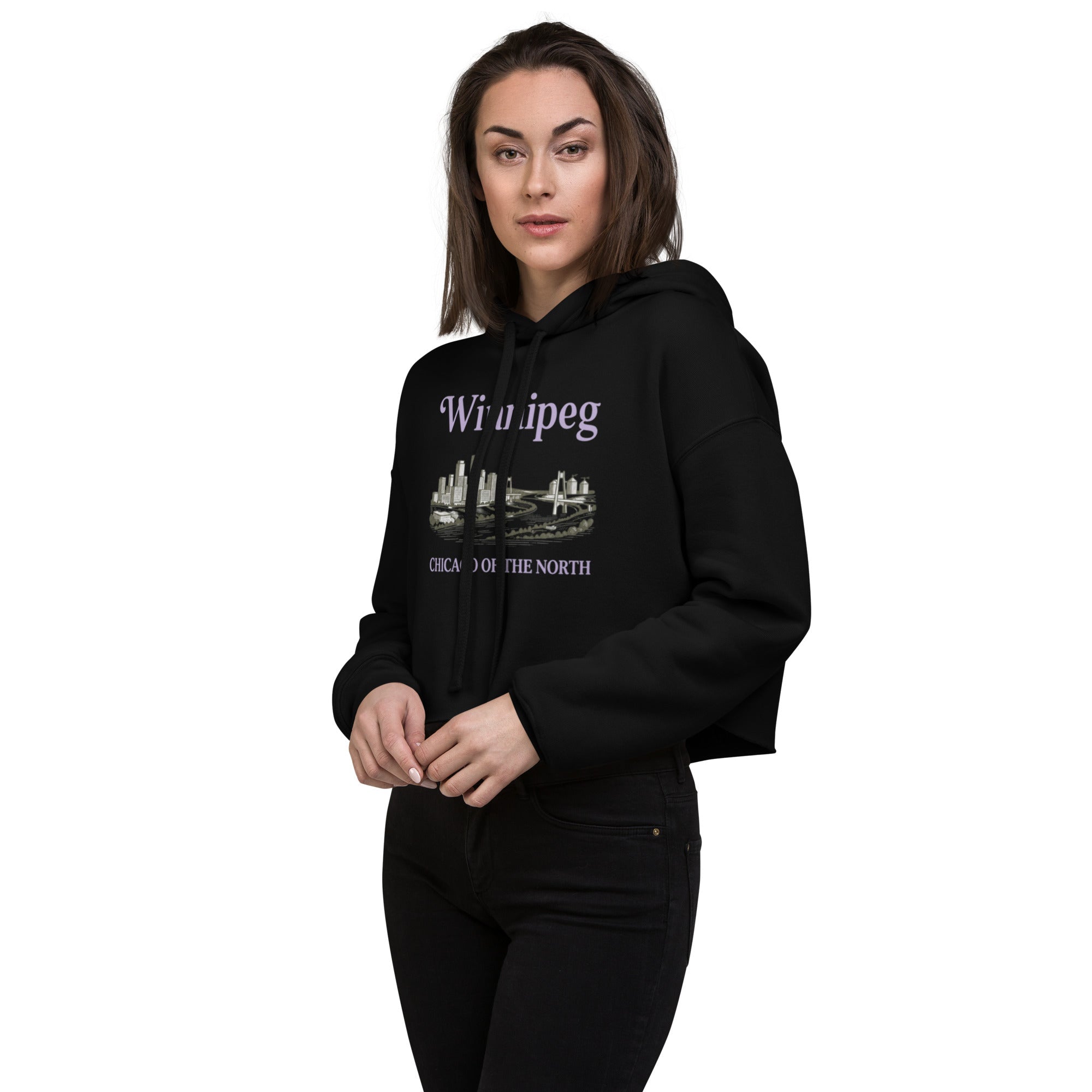 City Winnipeg Crop Hoodie | Women's Premium Cropped Hoodie - ShopNQlik