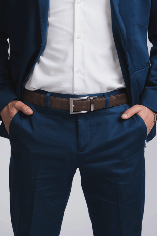 Cork Reversible Men's Belt (Brown/Black) - ShopNQlik