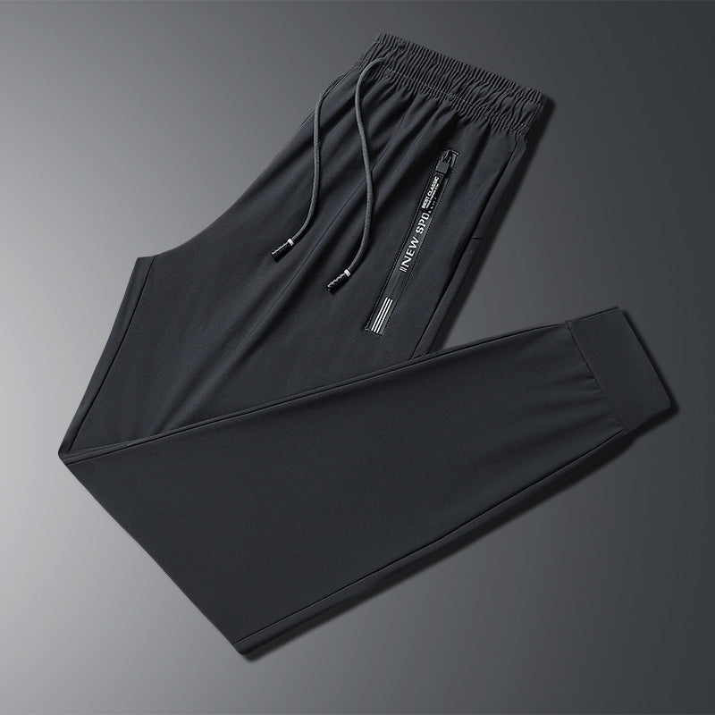 Men's Quick-Dry Ice Silk Trousers M-8XL