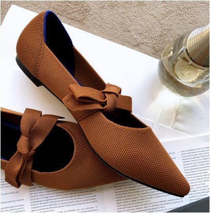 Flat Casual Boat Shoes with Bow Mary Jane Style - ShopNQlik