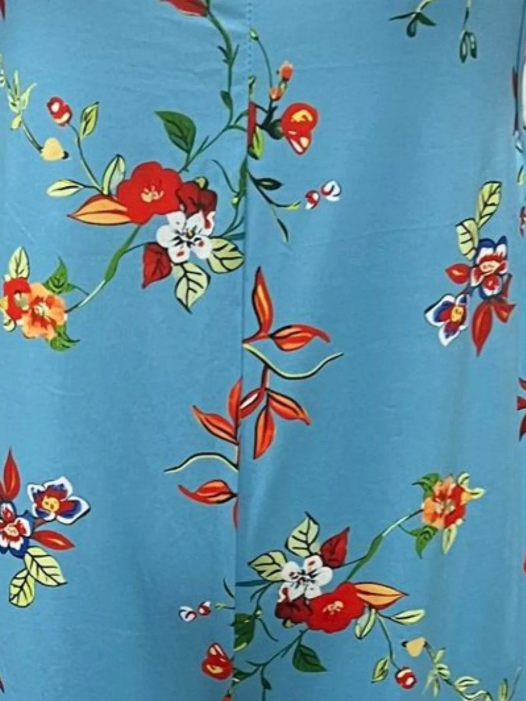 Full Size Floral Print Wide Leg Casual Jumpsuit Plus Size - ShopNQlik