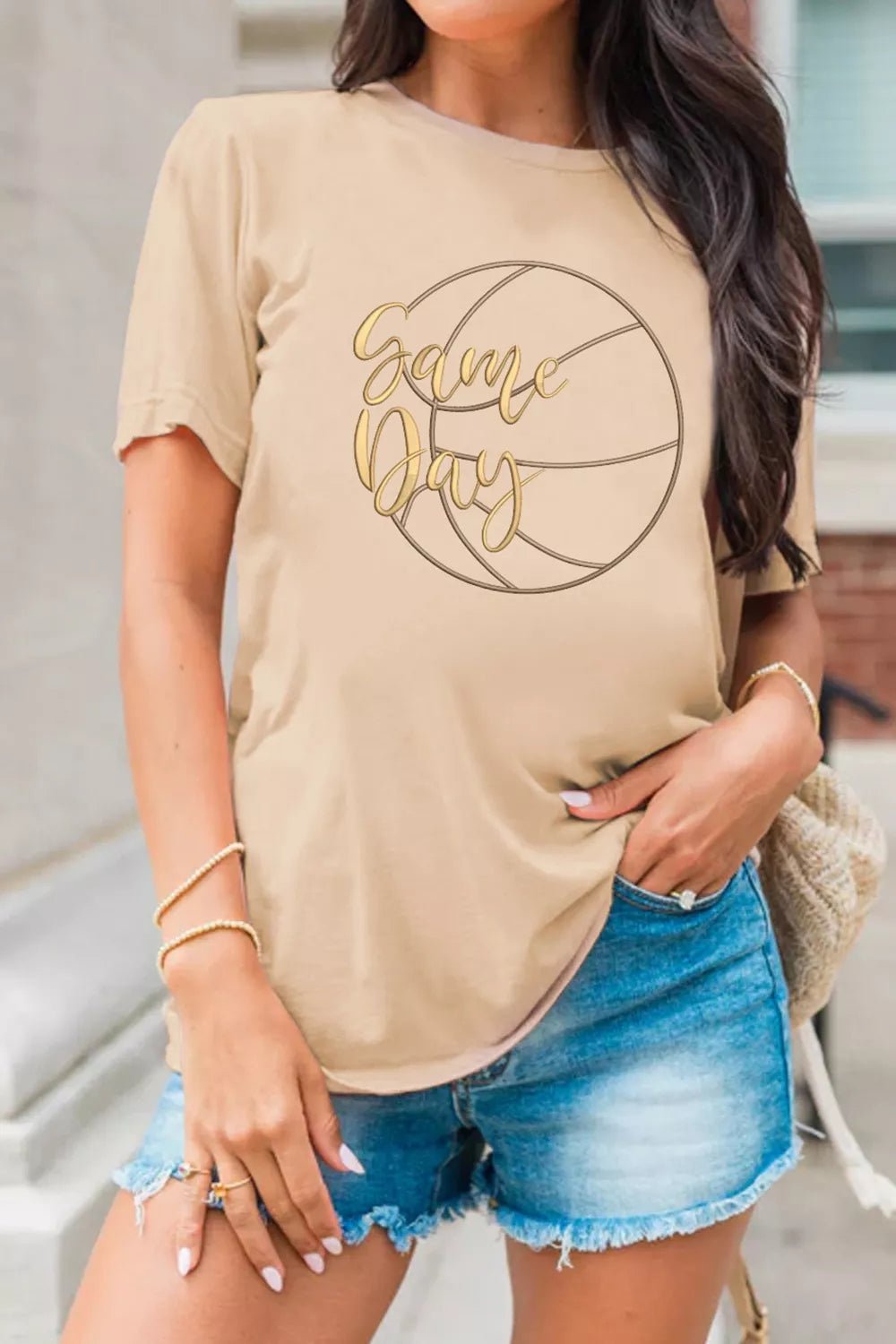 Game Day Basketball Graphic Tee | Sports Chic | Dust Storm - ShopNQlik