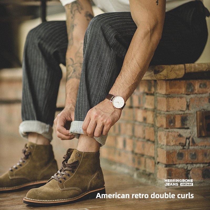 Gray Retro Slim Fit Jeans - ShopNQlik