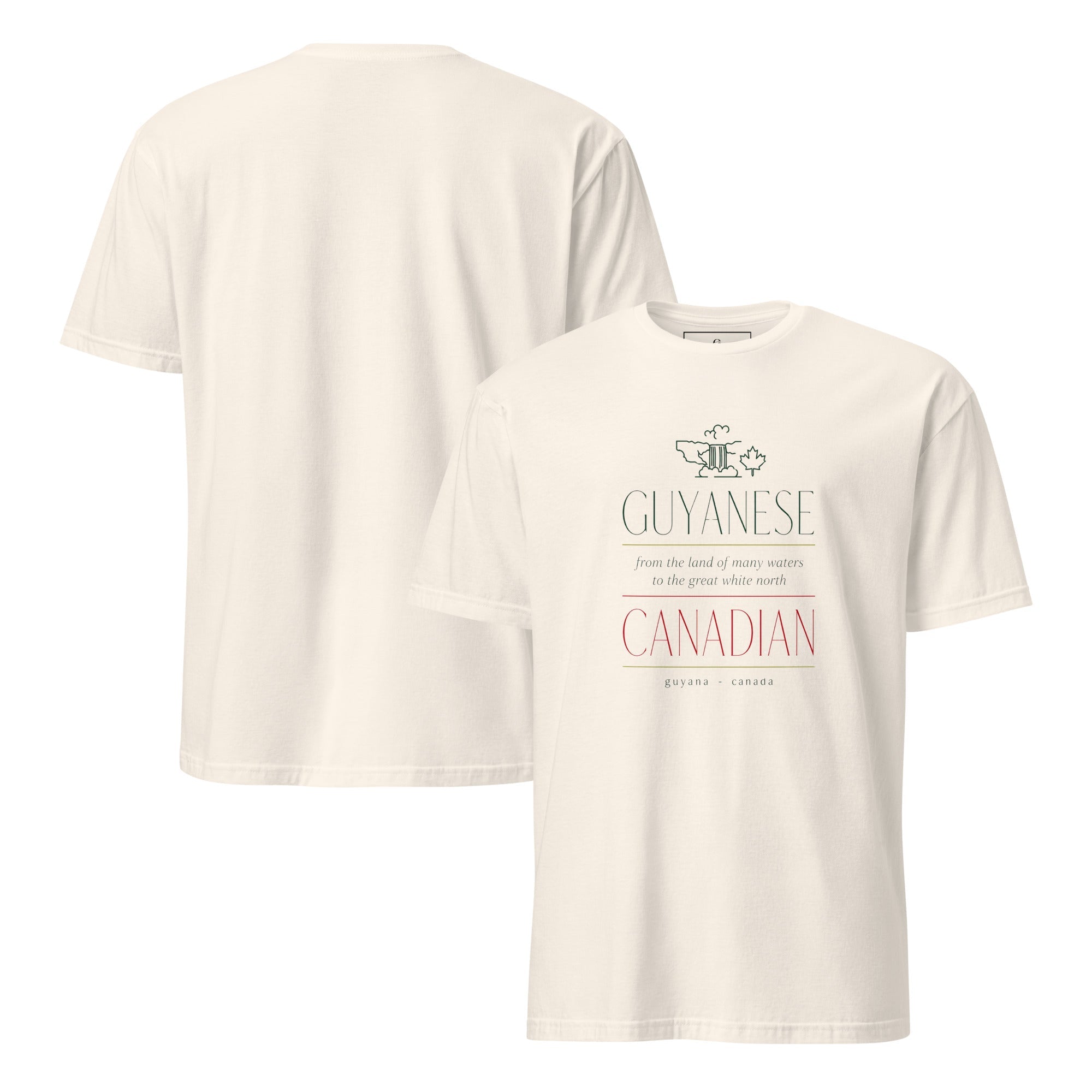 Guyanese Roots × Canadian Story — Men's Heritage Tee | Q Origins | 5 Colours - ShopNQlik