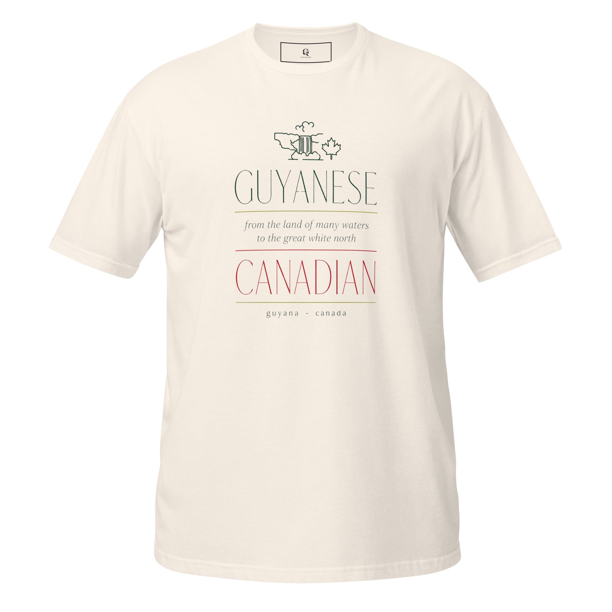 Guyanese Roots × Canadian Story — Men's Heritage Tee | Q Origins | 5 Colours - ShopNQlik