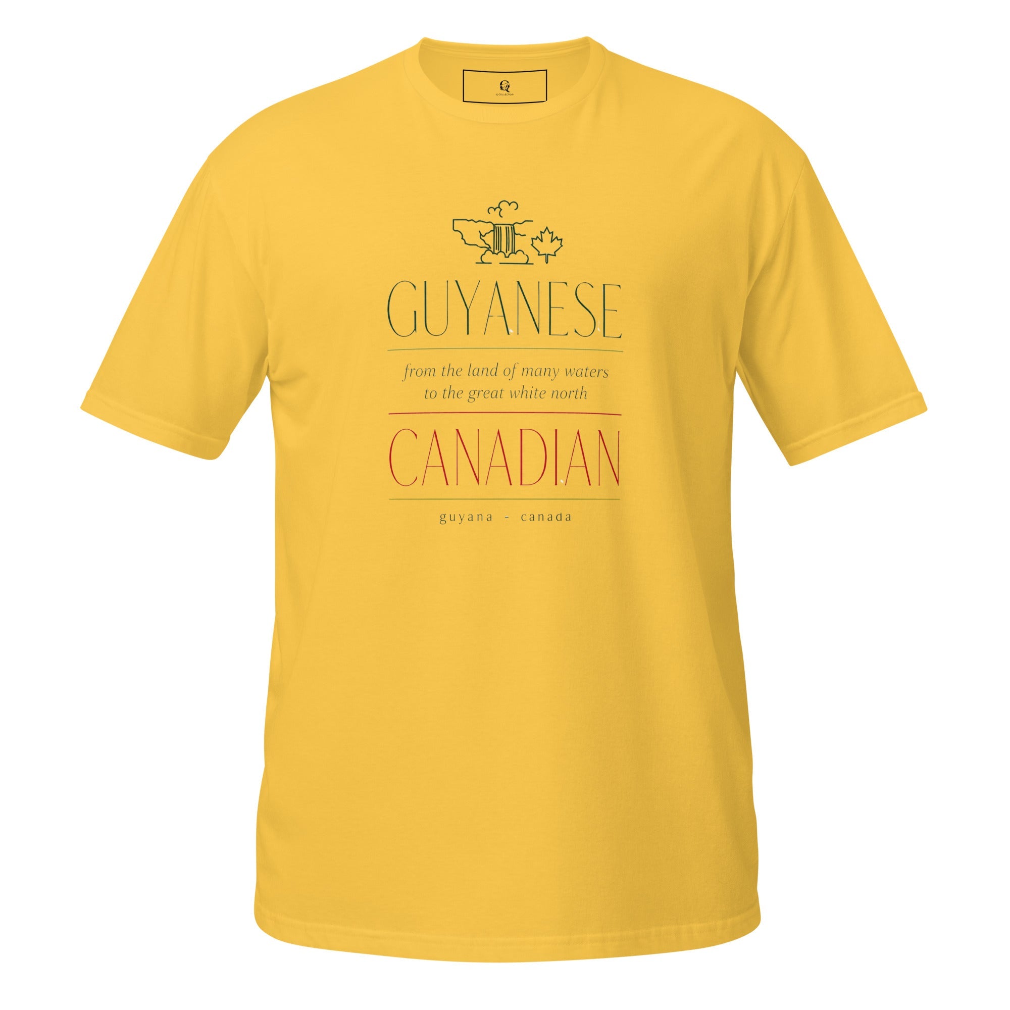 Guyanese Roots × Canadian Story — Men's Heritage Tee | Q Origins | 5 Colours - ShopNQlik