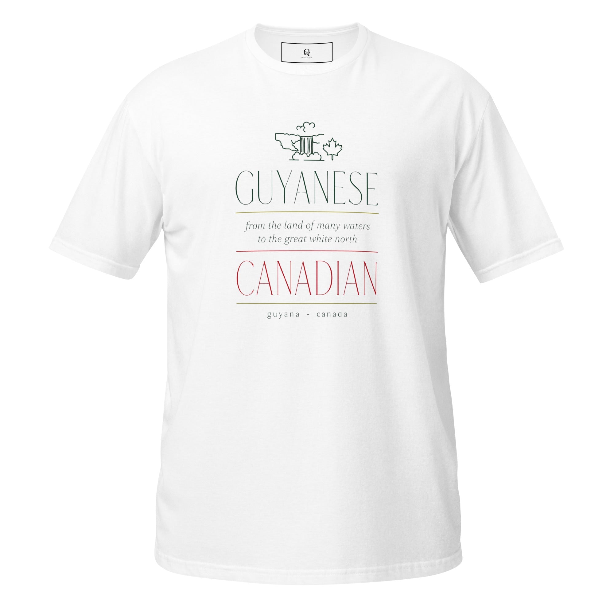 Guyanese Roots × Canadian Story — Men's Heritage Tee | Q Origins | 5 Colours - ShopNQlik