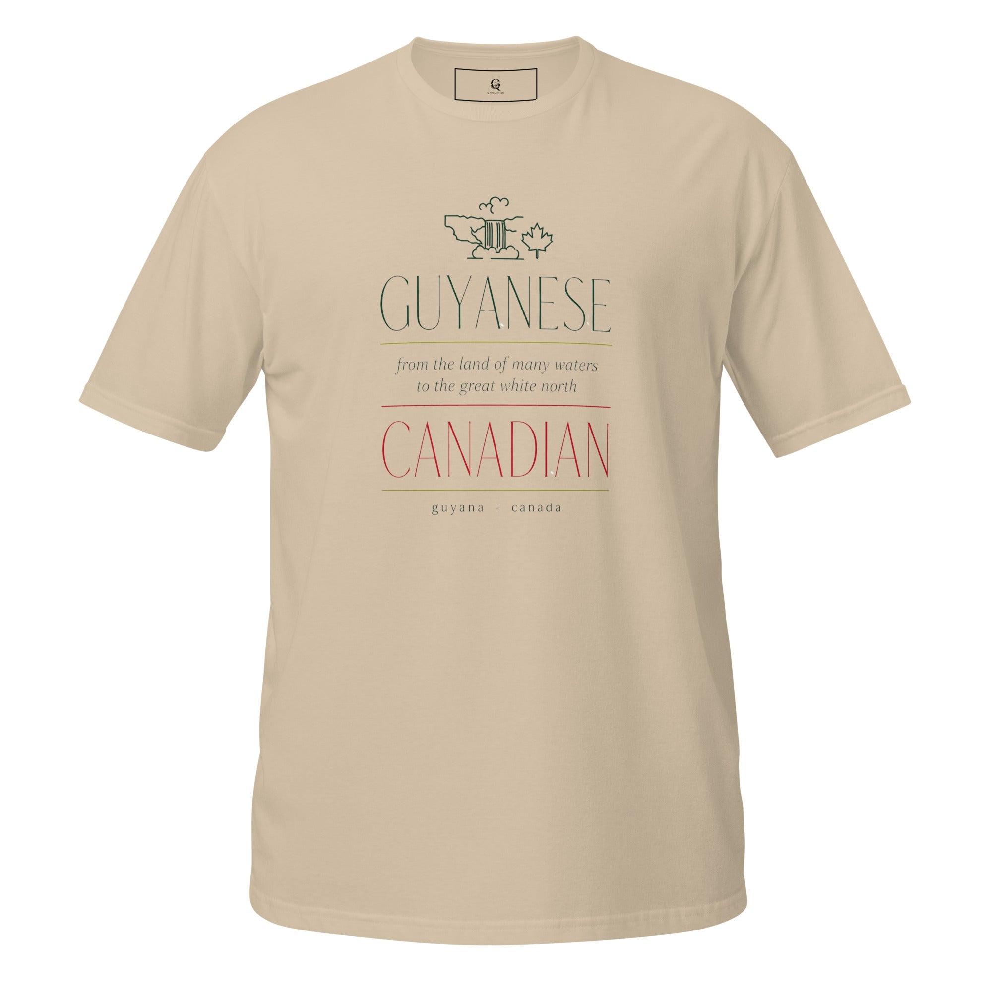 Guyanese Roots × Canadian Story — Men's Heritage Tee | Q Origins | 5 Colours - ShopNQlik