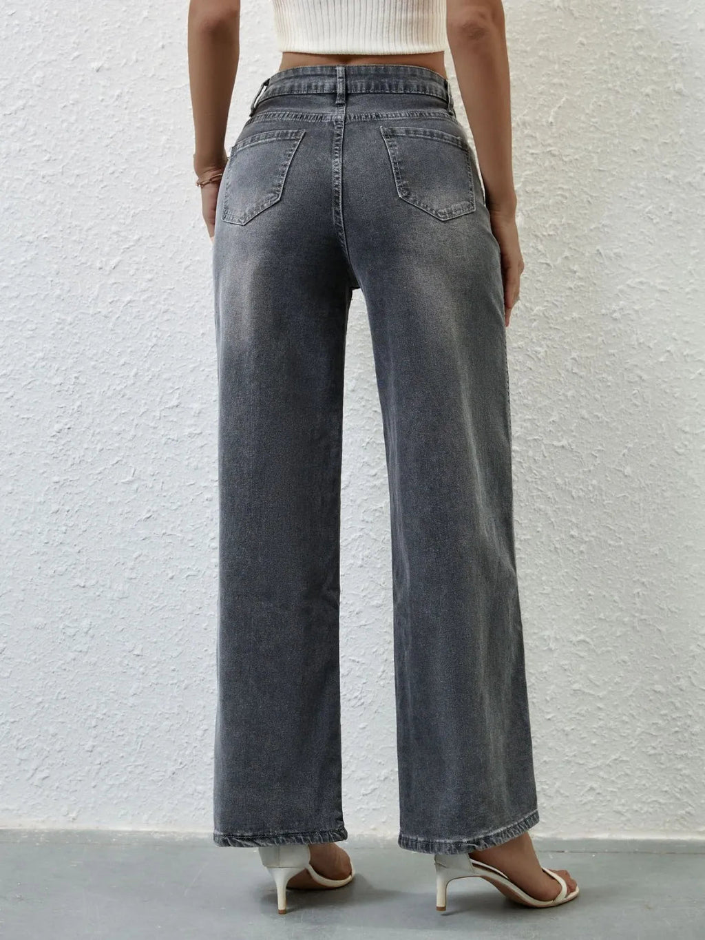 High Rise Wide Leg Jeans - ShopNQlik