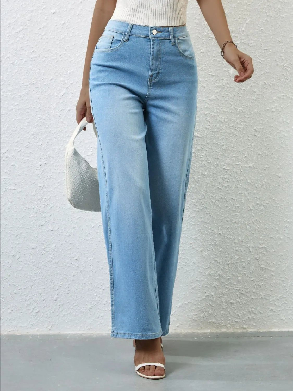 High Rise Wide Leg Jeans - ShopNQlik