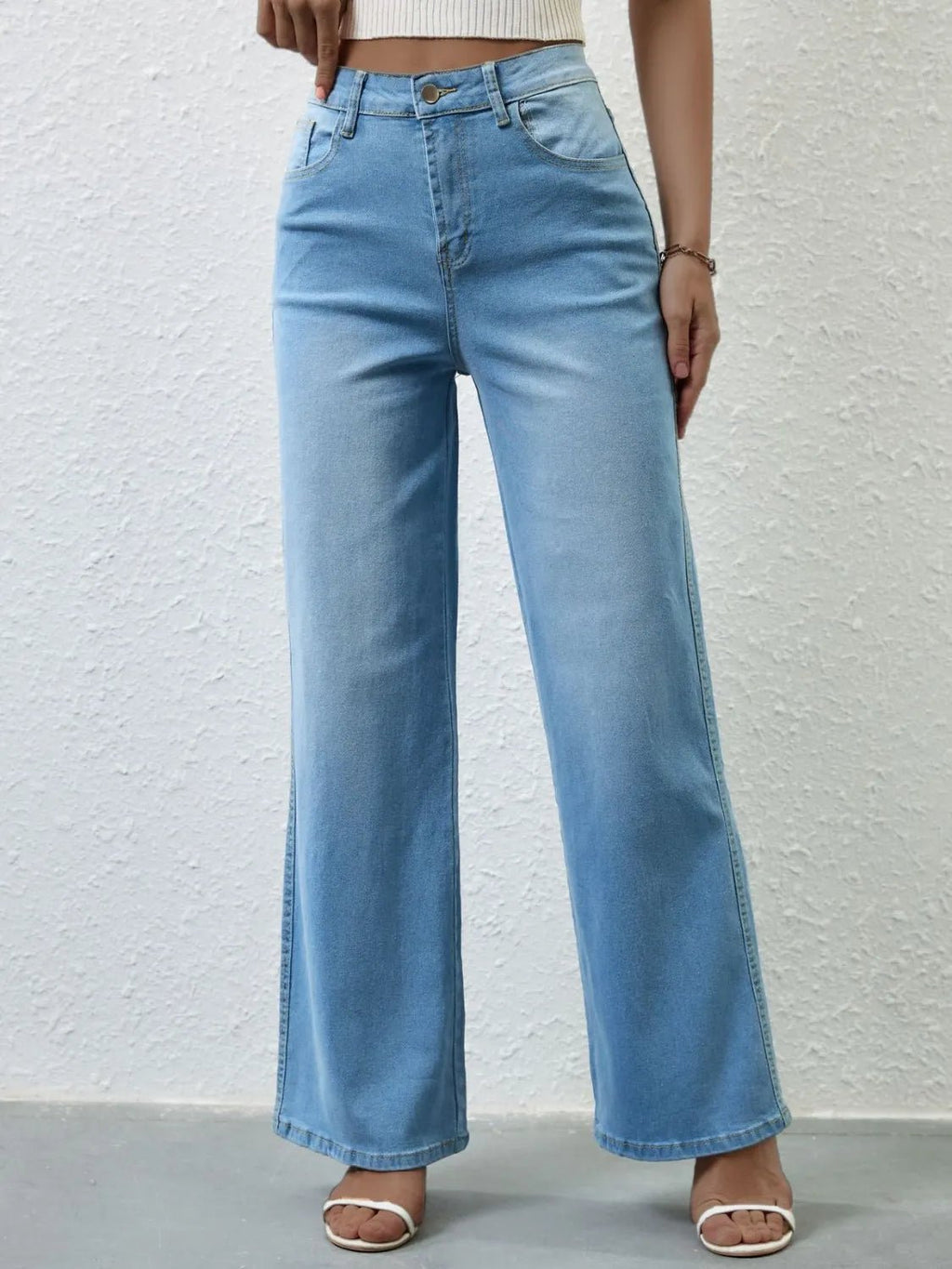 High Rise Wide Leg Jeans - ShopNQlik