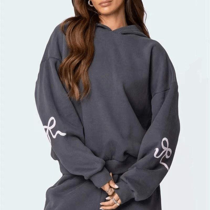 Loose Fit Printed Sweater - ShopNQlik