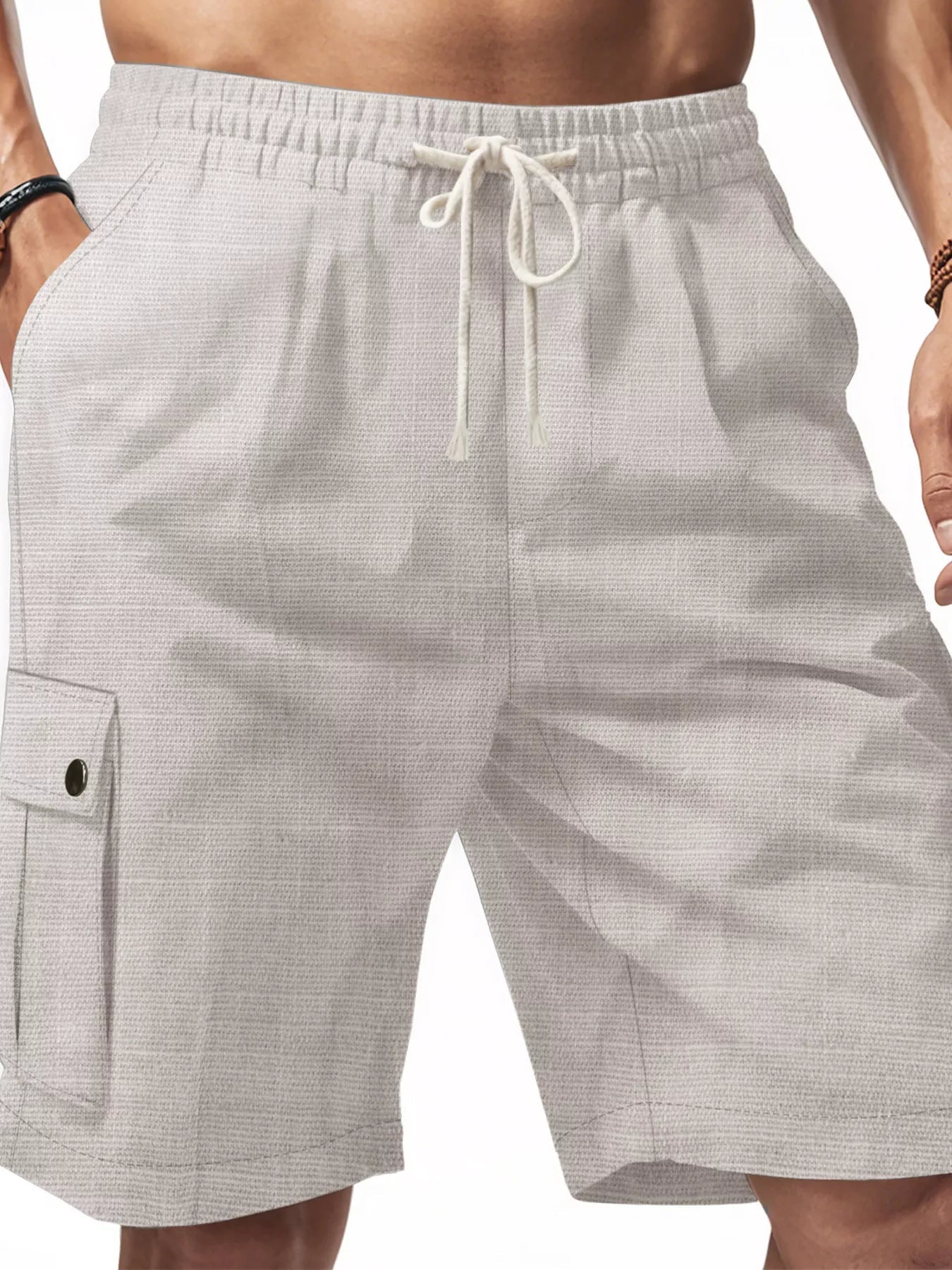 Men's Casual Drawstring Cargo Shorts – Pocketed, S–3XL - ShopNQlik