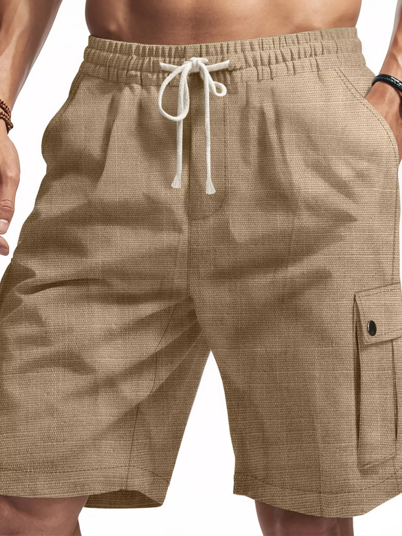 Men's Casual Drawstring Cargo Shorts – Pocketed, S–3XL - ShopNQlik