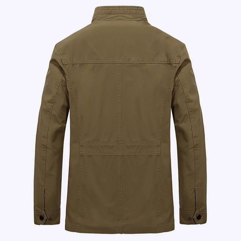 Men's Casual Mid-Length Cotton Jacket for Spring/Fall - ShopNQlik