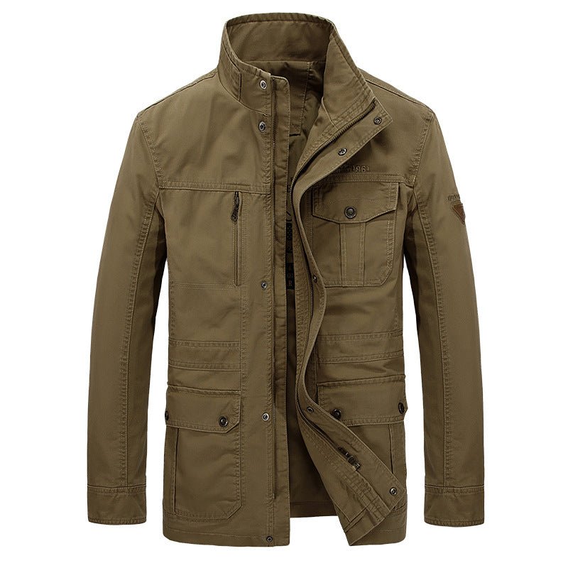 Men's Casual Mid-Length Cotton Jacket for Spring/Fall - ShopNQlik
