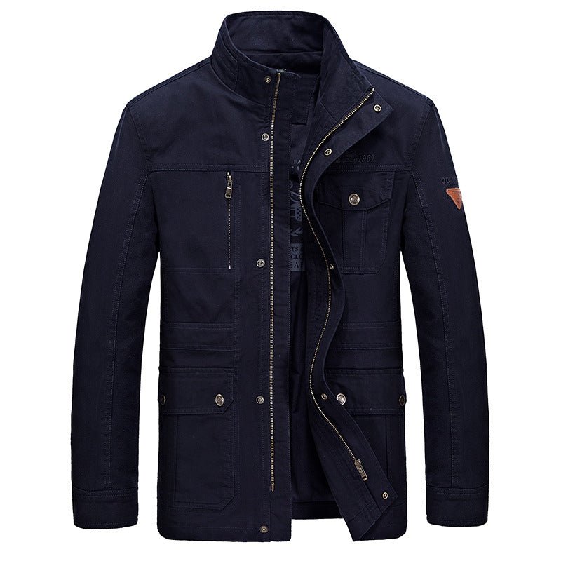 Men's Casual Mid-Length Cotton Jacket for Spring/Fall - ShopNQlik