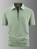 Men's Casual Zip Polo with Chest Pocket — Plus Size (M–5XL) - ShopNQlik
