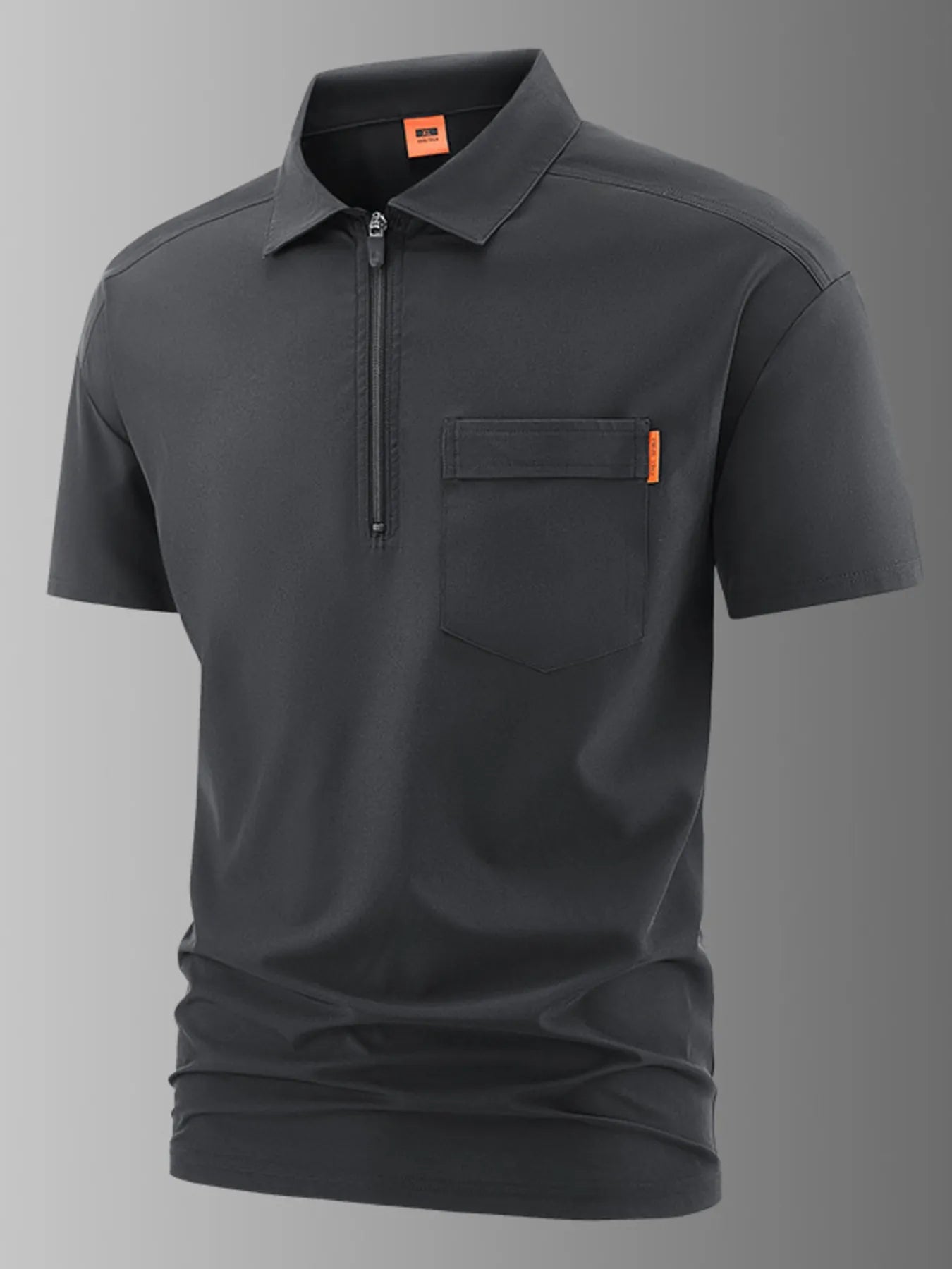 Men's Casual Zip Polo with Chest Pocket — Plus Size (M–5XL) - ShopNQlik