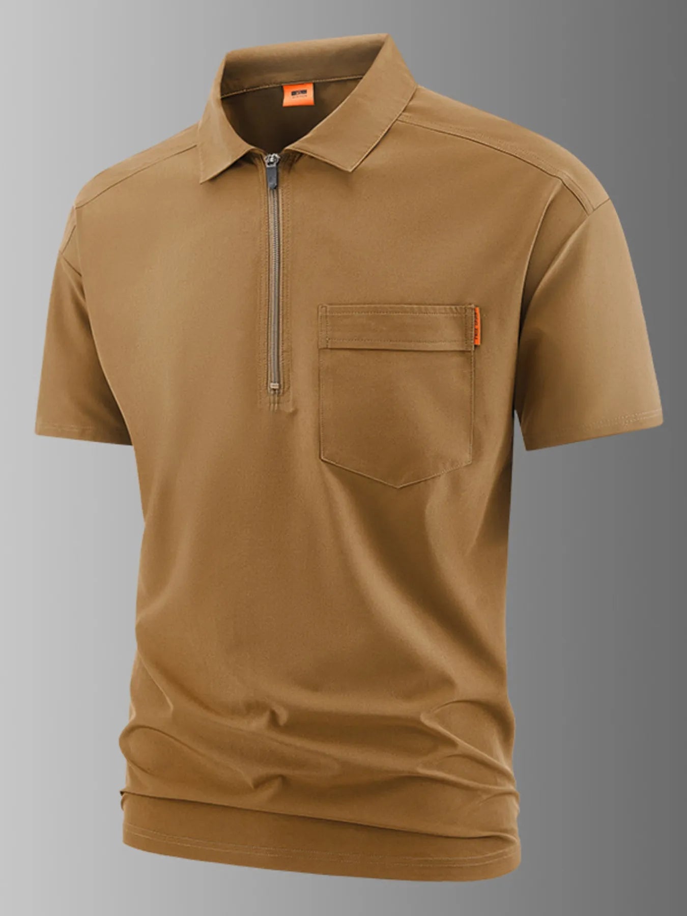 Men's Casual Zip Polo with Chest Pocket — Plus Size (M–5XL) - ShopNQlik