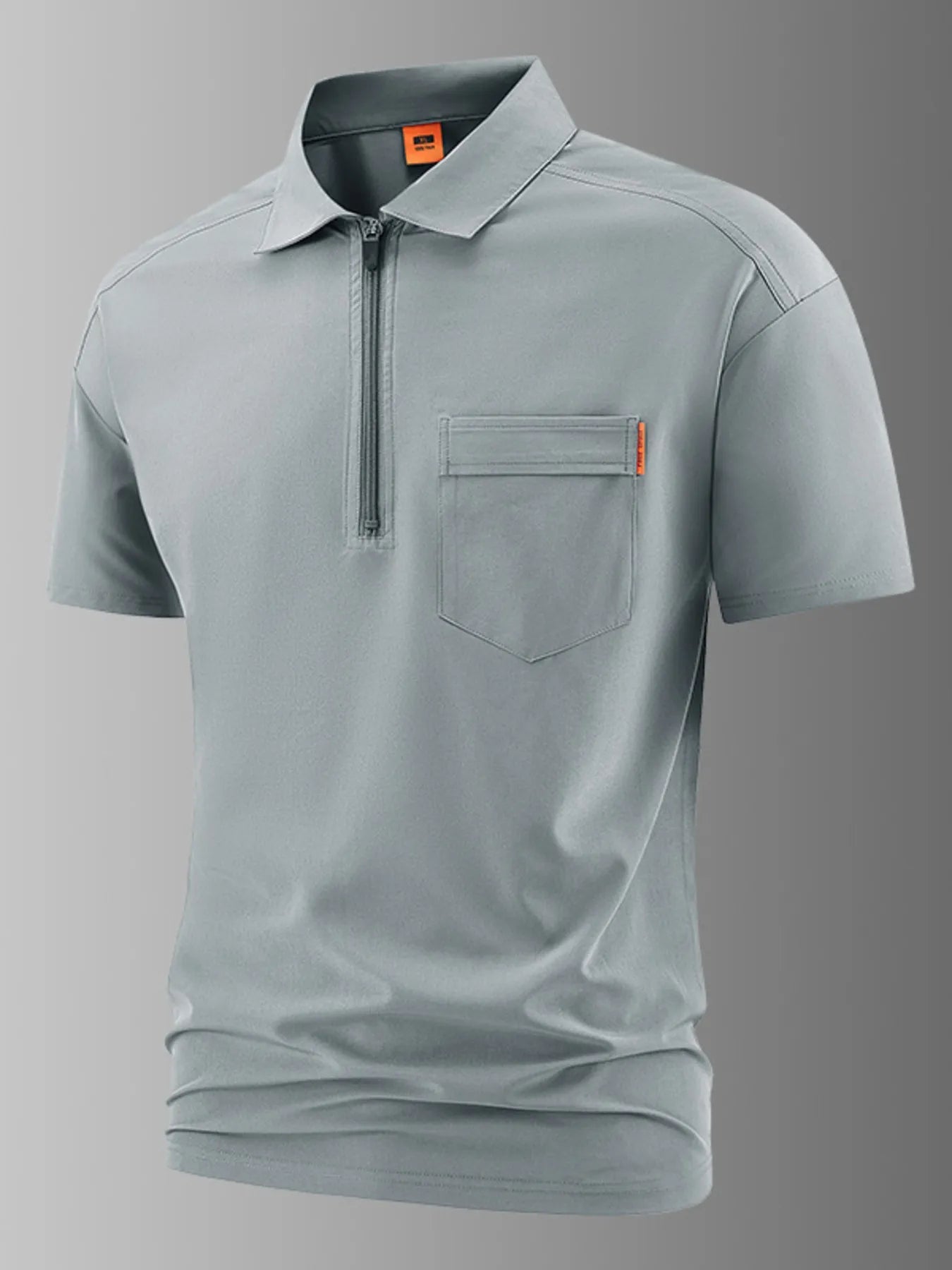 Men's Casual Zip Polo with Chest Pocket — Plus Size (M–5XL) - ShopNQlik