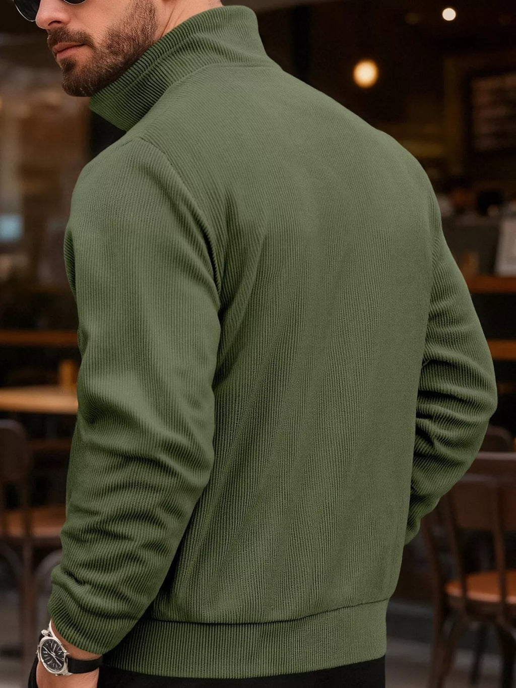 Men's Corduroy Button-Down Jacket — Plus Size (S–3XL) - ShopNQlik