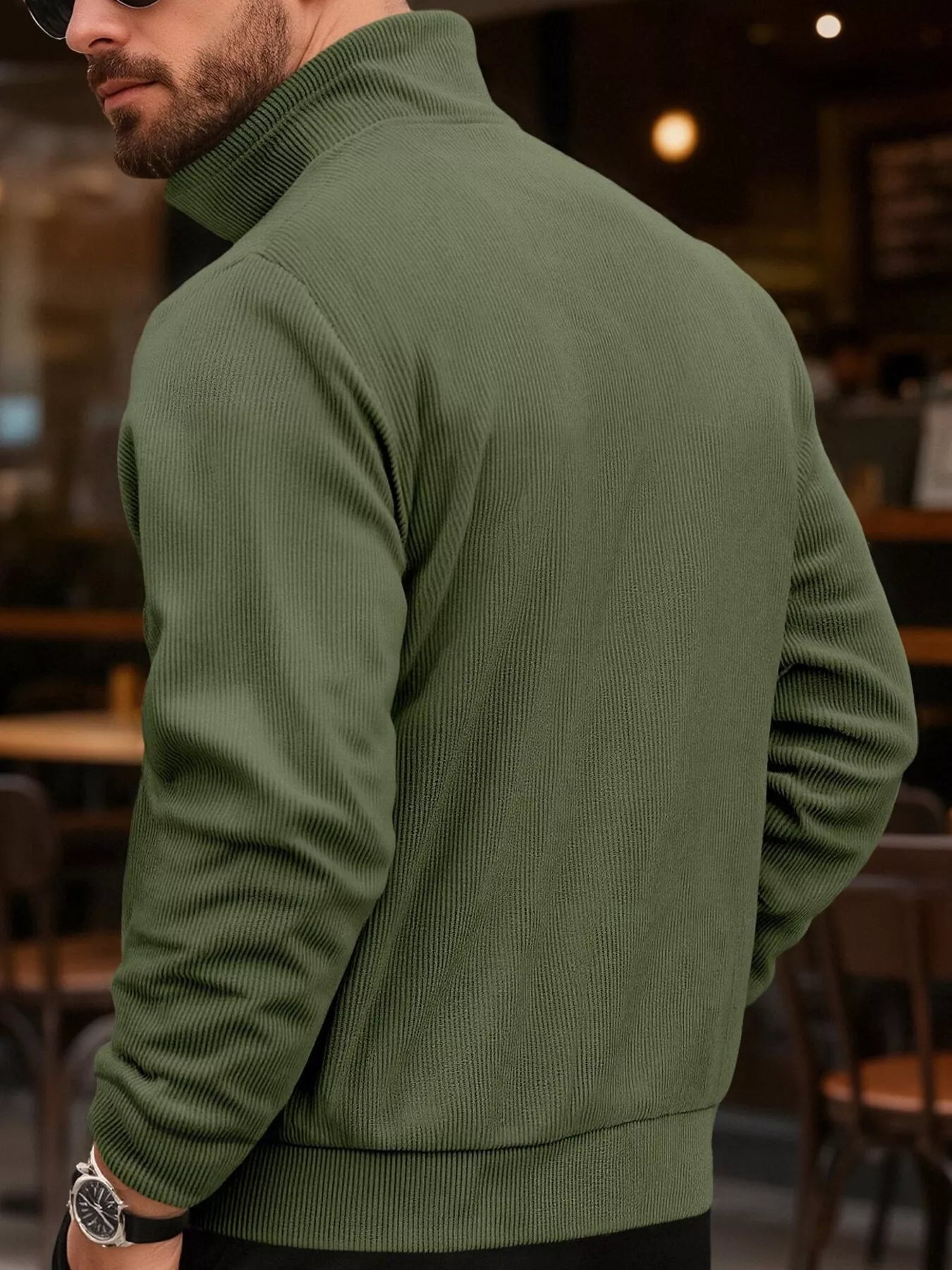 Men's Corduroy Button-Down Jacket — Plus Size (S–3XL) - ShopNQlik