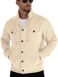 Men's Corduroy Button-Down Jacket — Plus Size (S–3XL) - ShopNQlik