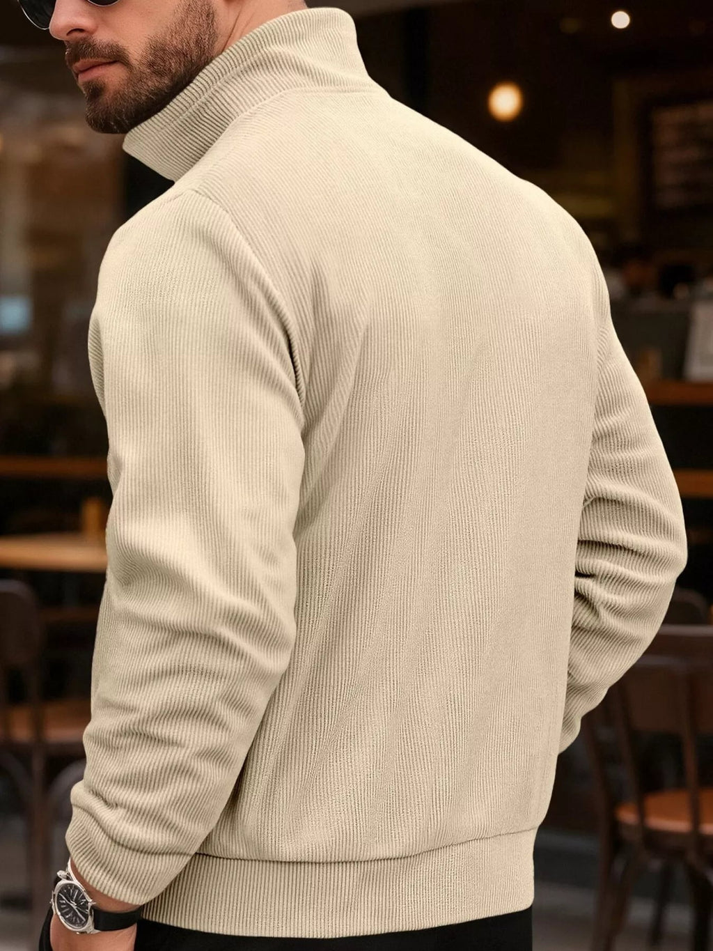 Men's Corduroy Button-Down Jacket — Plus Size (S–3XL) - ShopNQlik