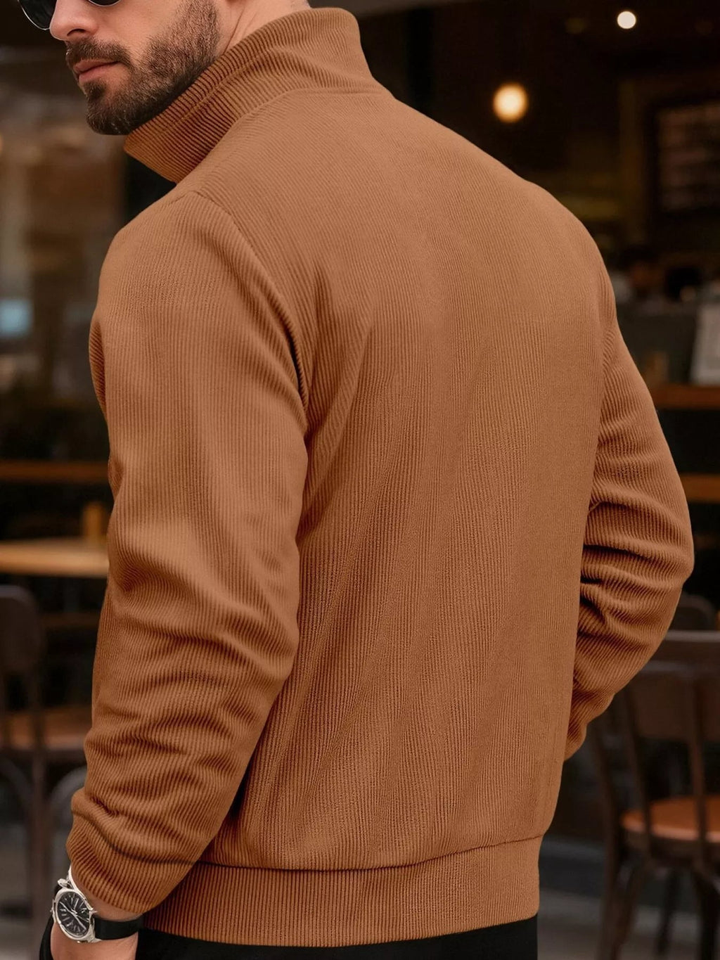 Men's Corduroy Button-Down Jacket — Plus Size (S–3XL) - ShopNQlik