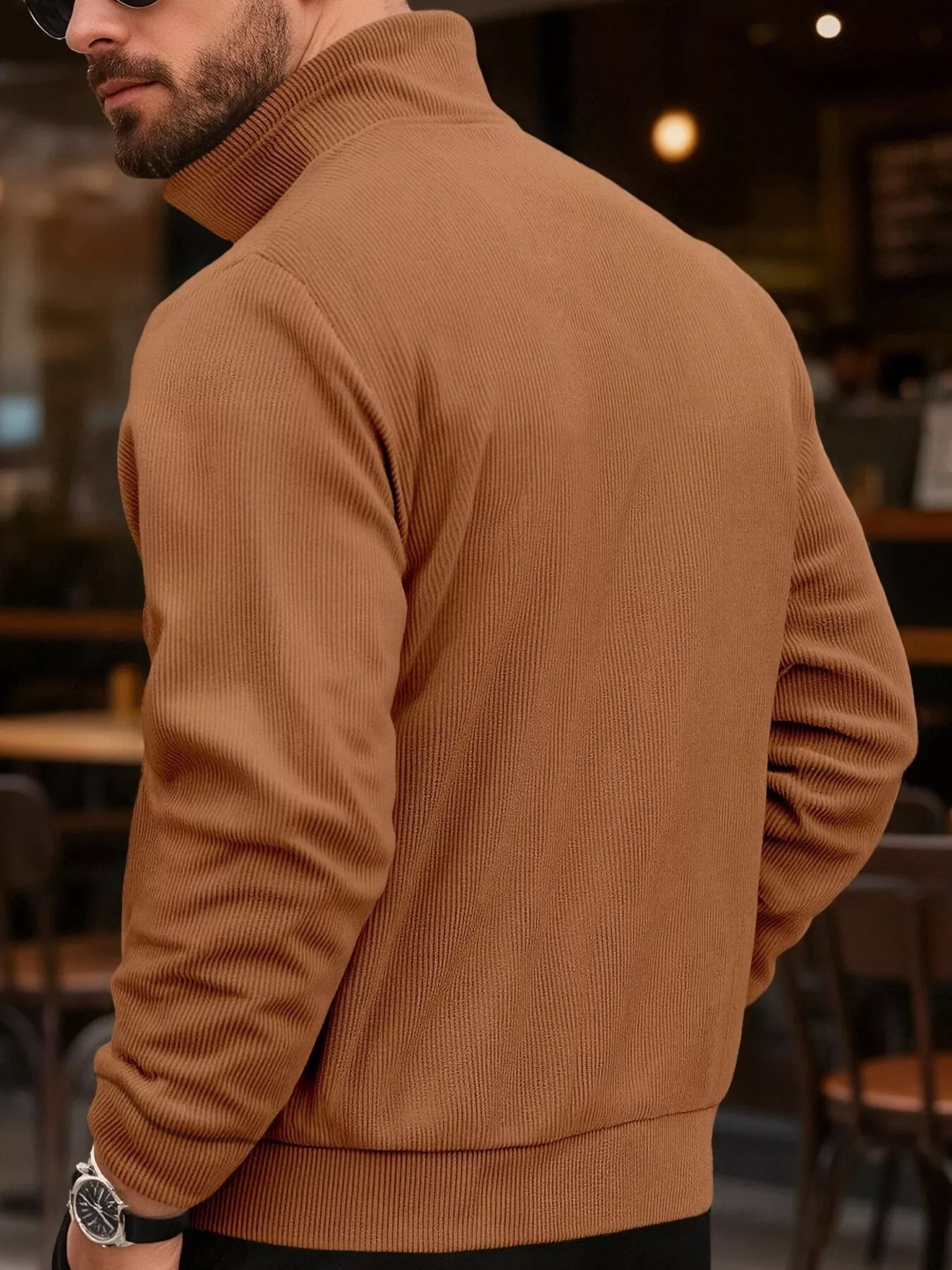Men's Corduroy Button-Down Jacket — Plus Size (S–3XL) - ShopNQlik